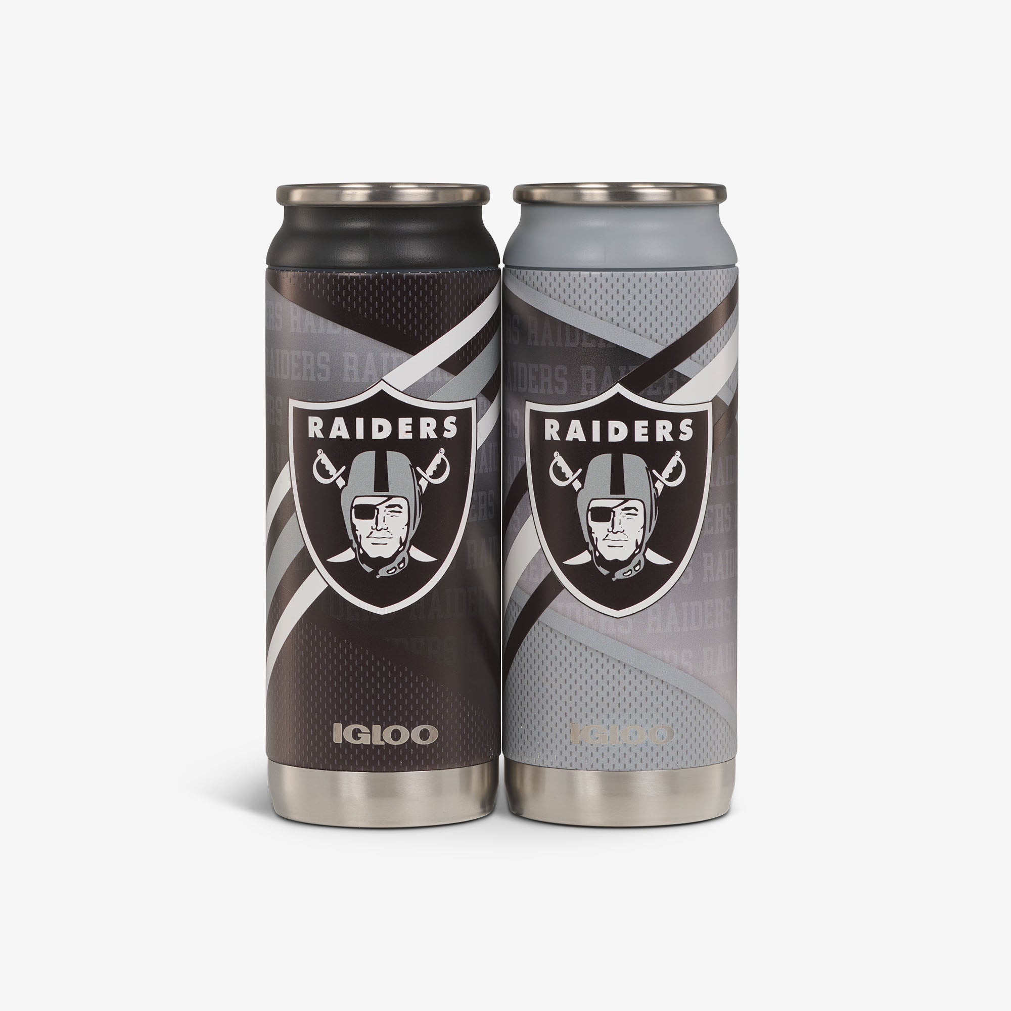 Kit com 2 unidades - Copo térmico em formato de lata Las Vegas Raiders Casa e Fora de 16 oz