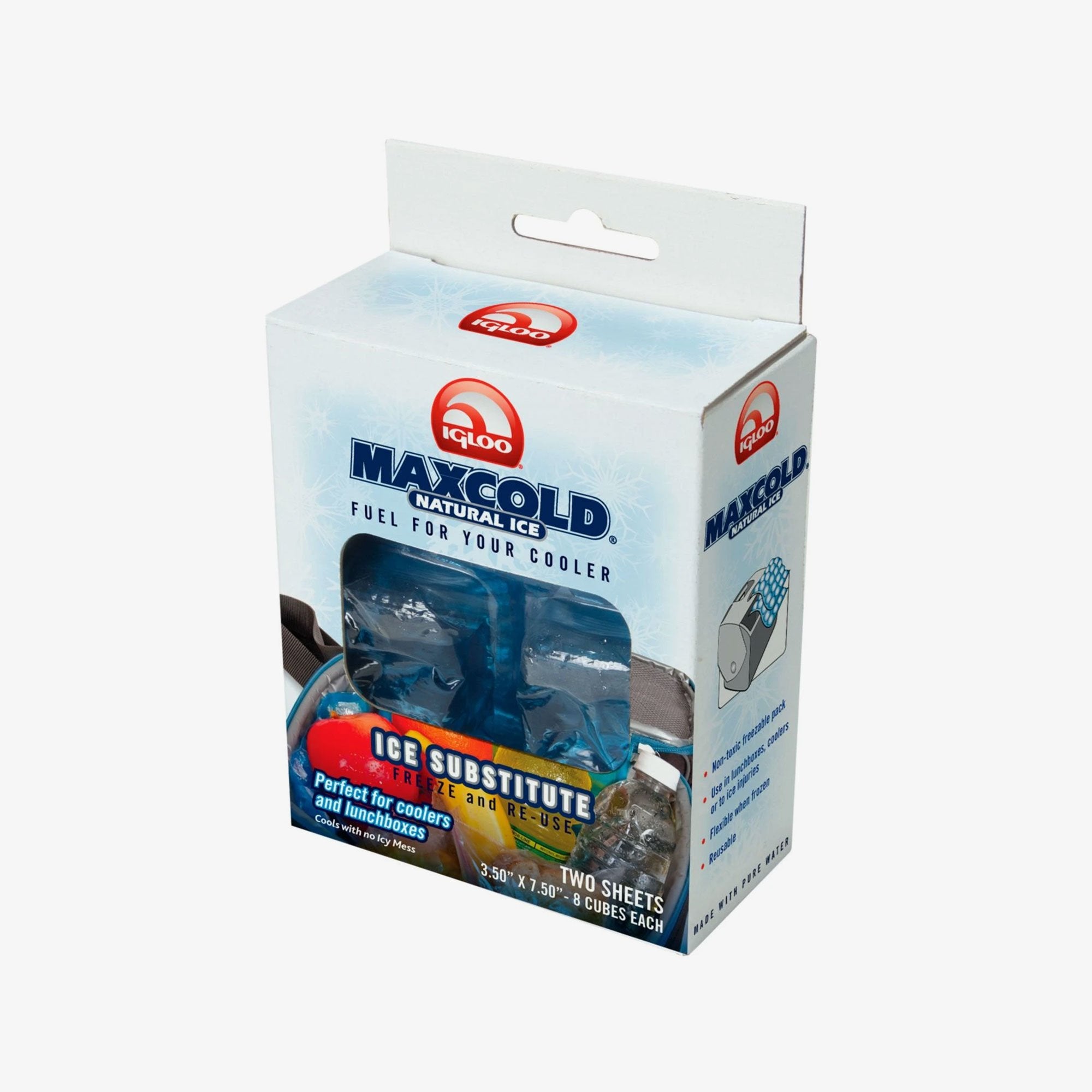 Kit com 2 placas de gelo Maxcold Natural Ice de 8 cubos