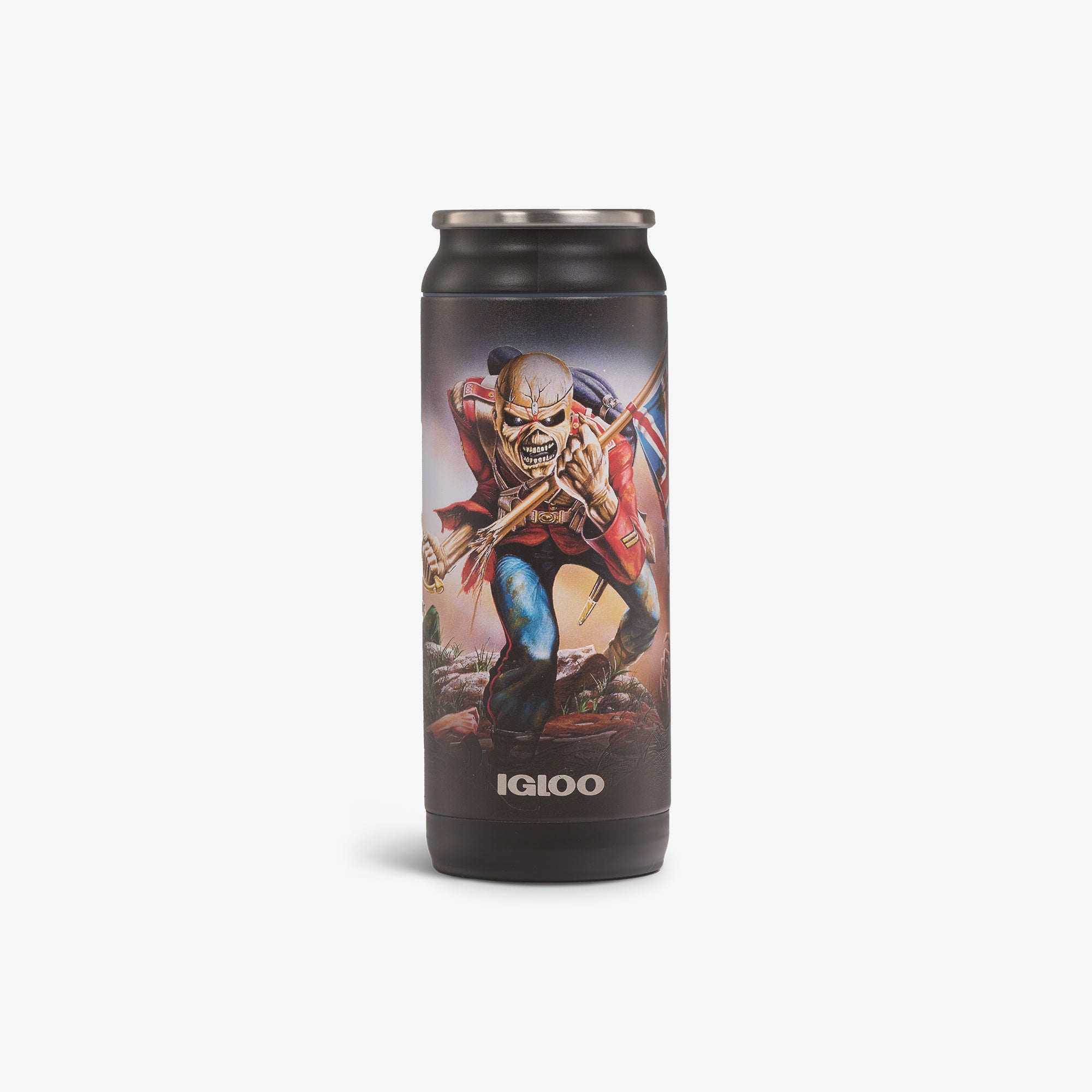 Copo térmico em formato de lata Iron Maiden The Trooper de 16 oz