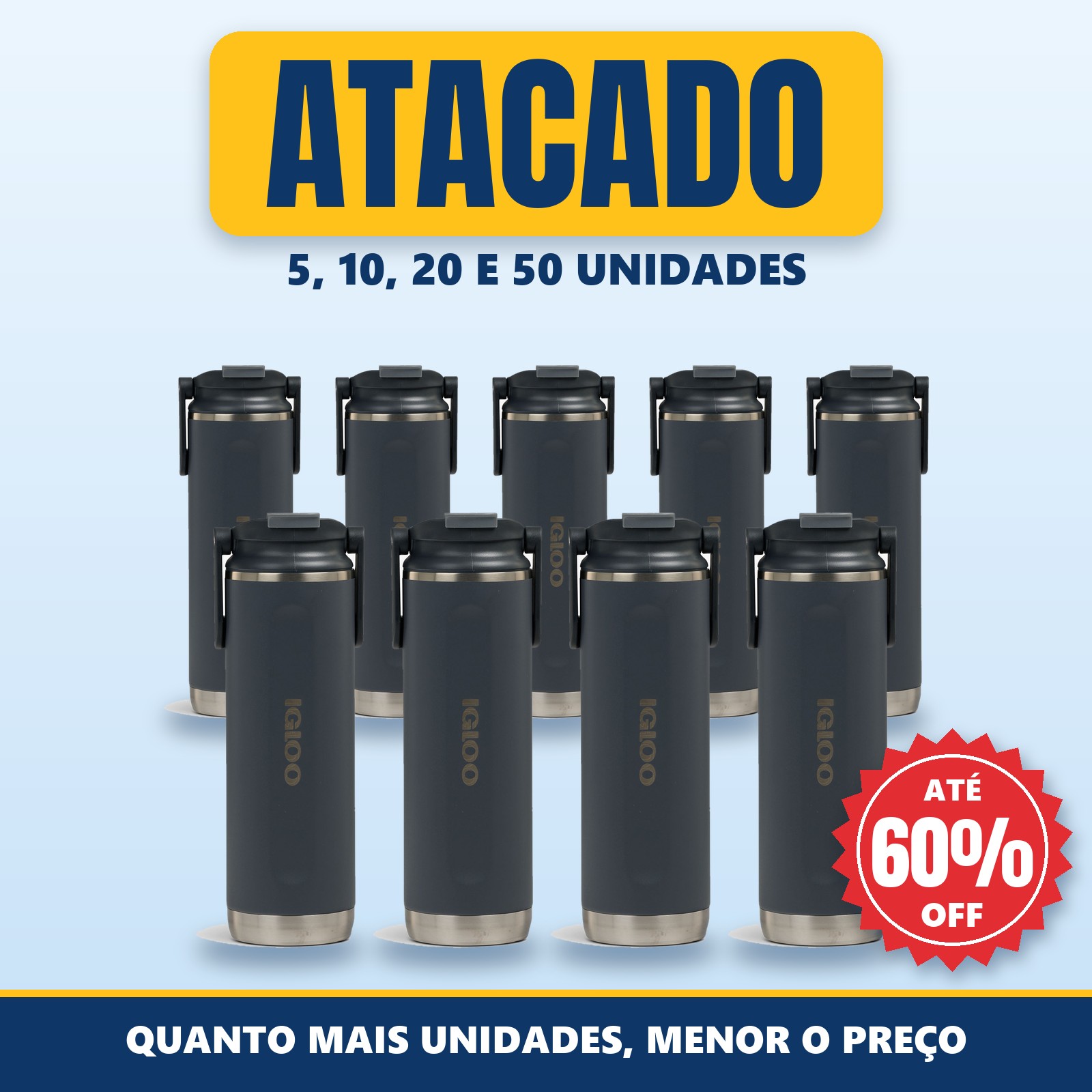 Copo Térmico Flip ‘n’ Sip de 591 ml no Atacado