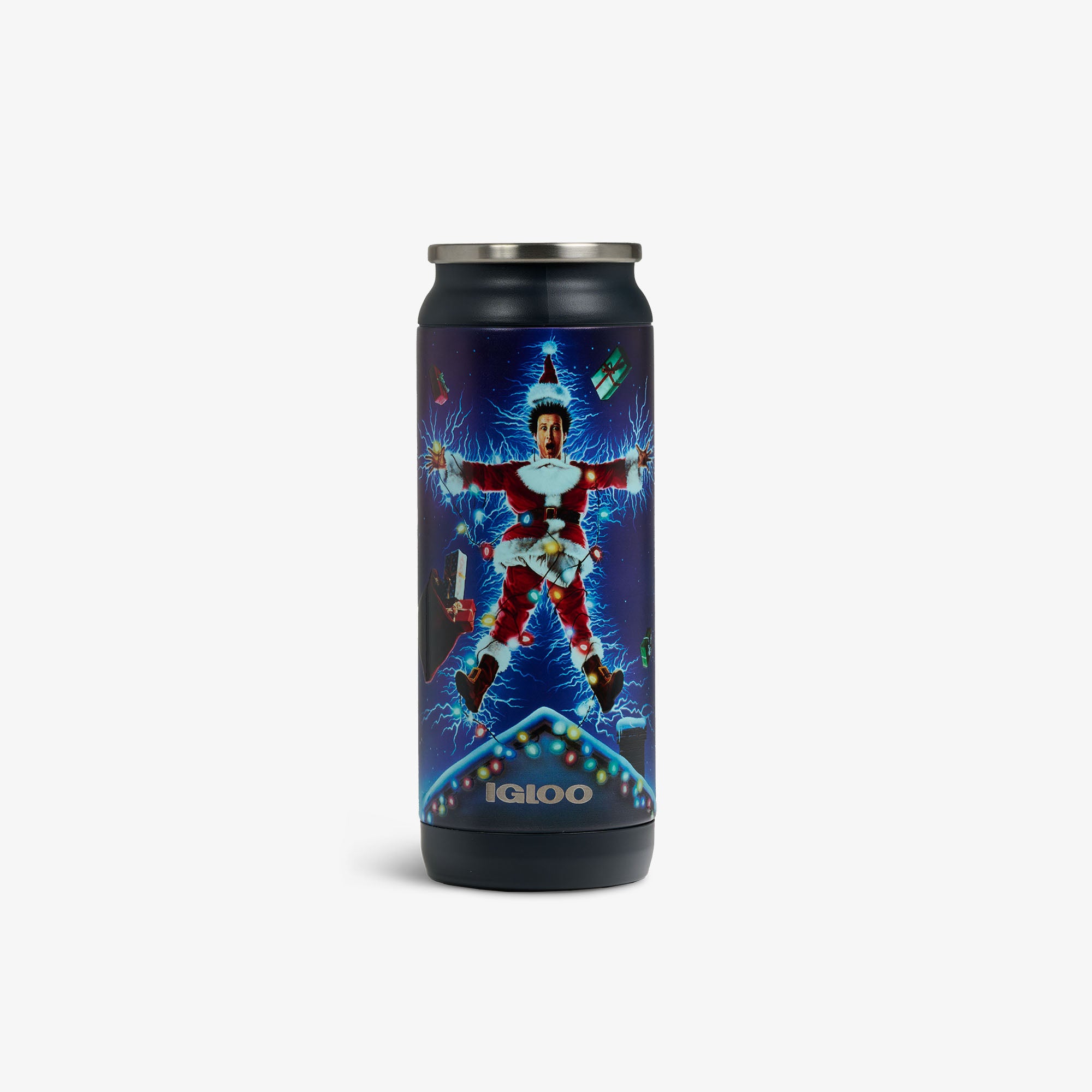 Copo térmico em formato de lata Férias Frustradas de Natal de 16 oz