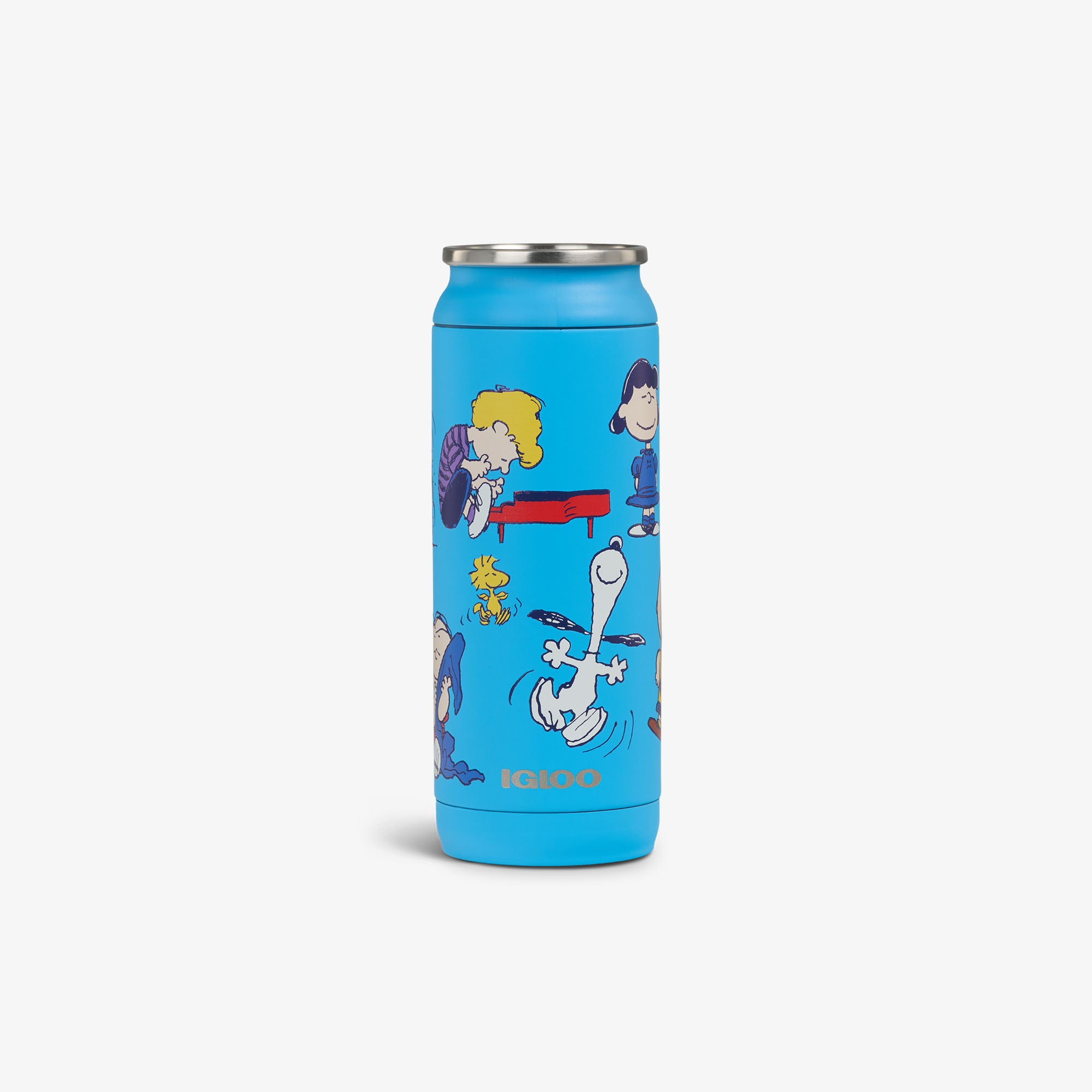 Copo térmico em formato de lata Peanuts Dançando de 16 oz