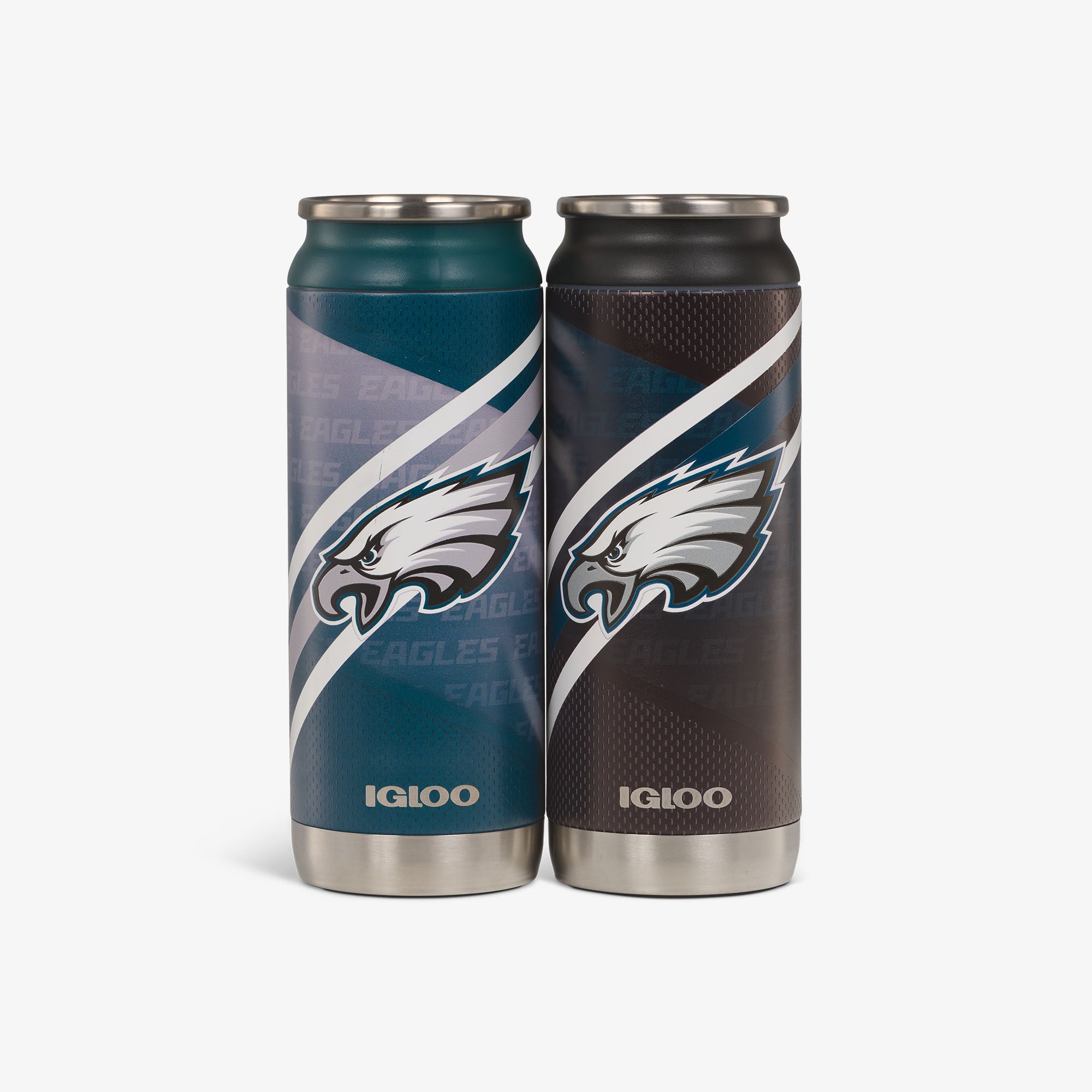 Kit com 2 unidades - Copo térmico em formato de lata Philadelphia Eagles Casa e Fora de 16 oz