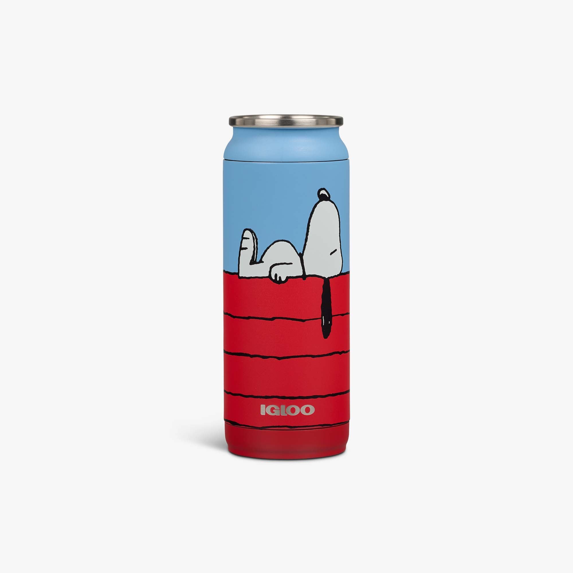 Lata térmica Snoopy na casinha de cachorro 16 Oz