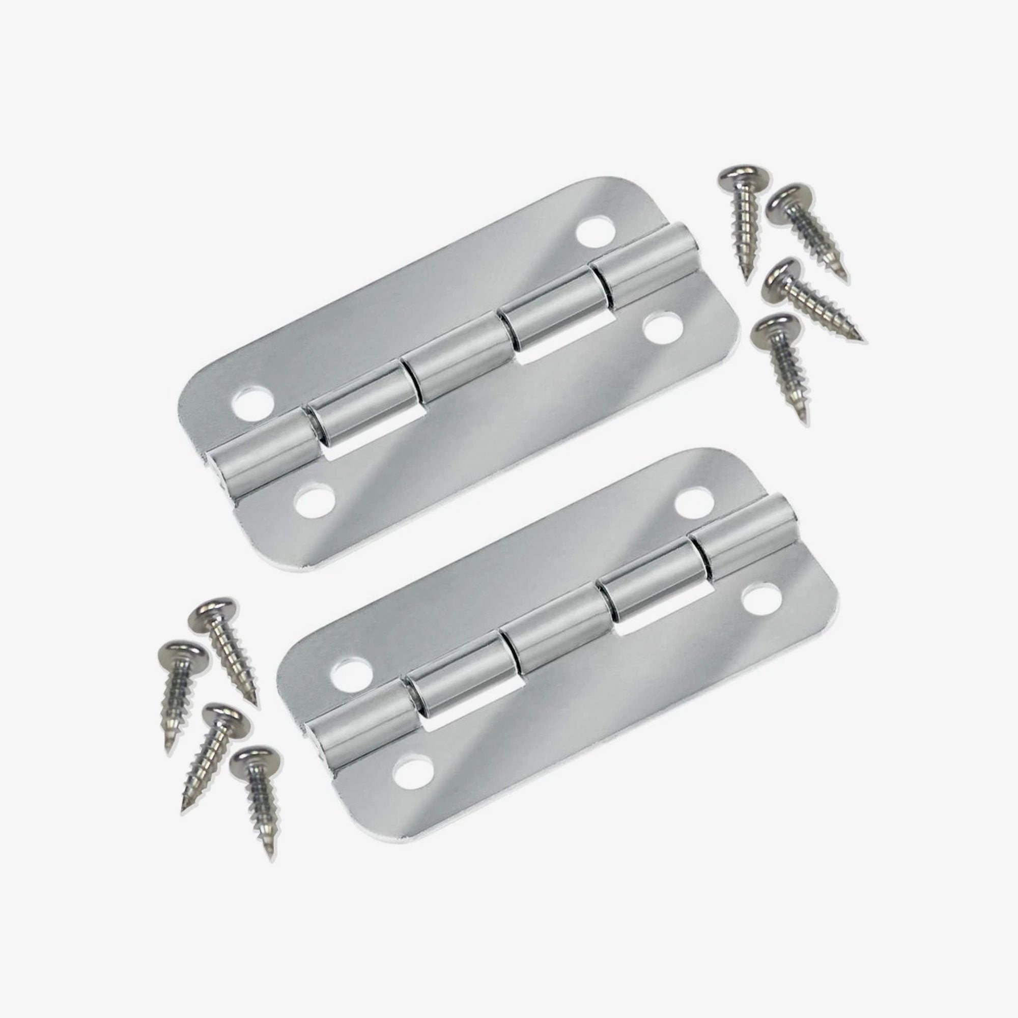 Dobradiças de aço inoxidável com encaixe universal