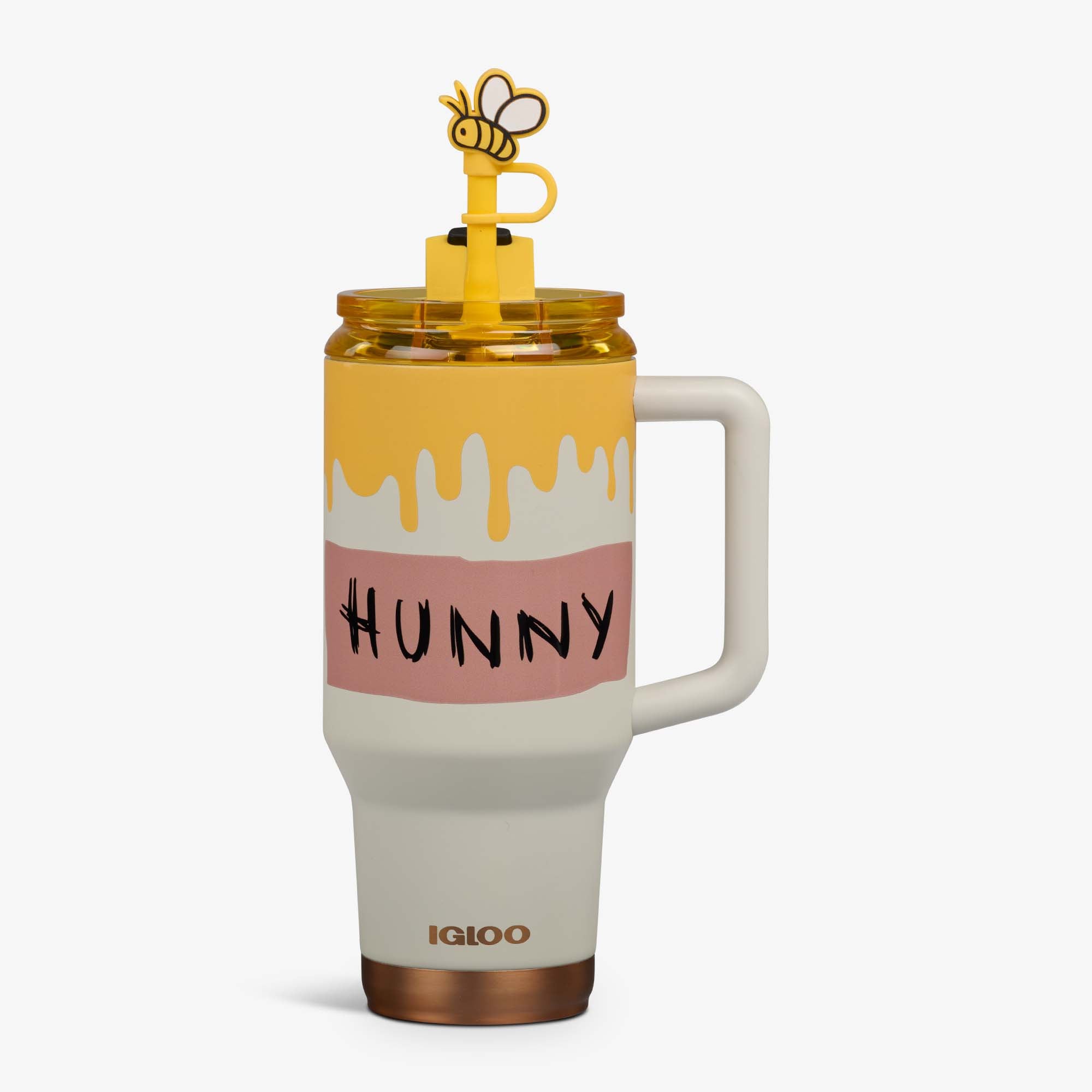 Caneca de viagem Disney do Ursinho Pooh em formato de pote de mel 32 Oz