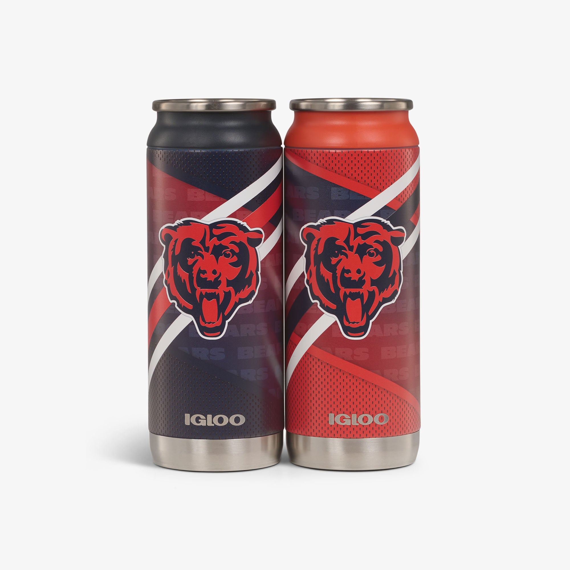 Kit com 2 unidades - Copo térmico em formato de lata Chicago Bears Casa e Fora de 16 oz