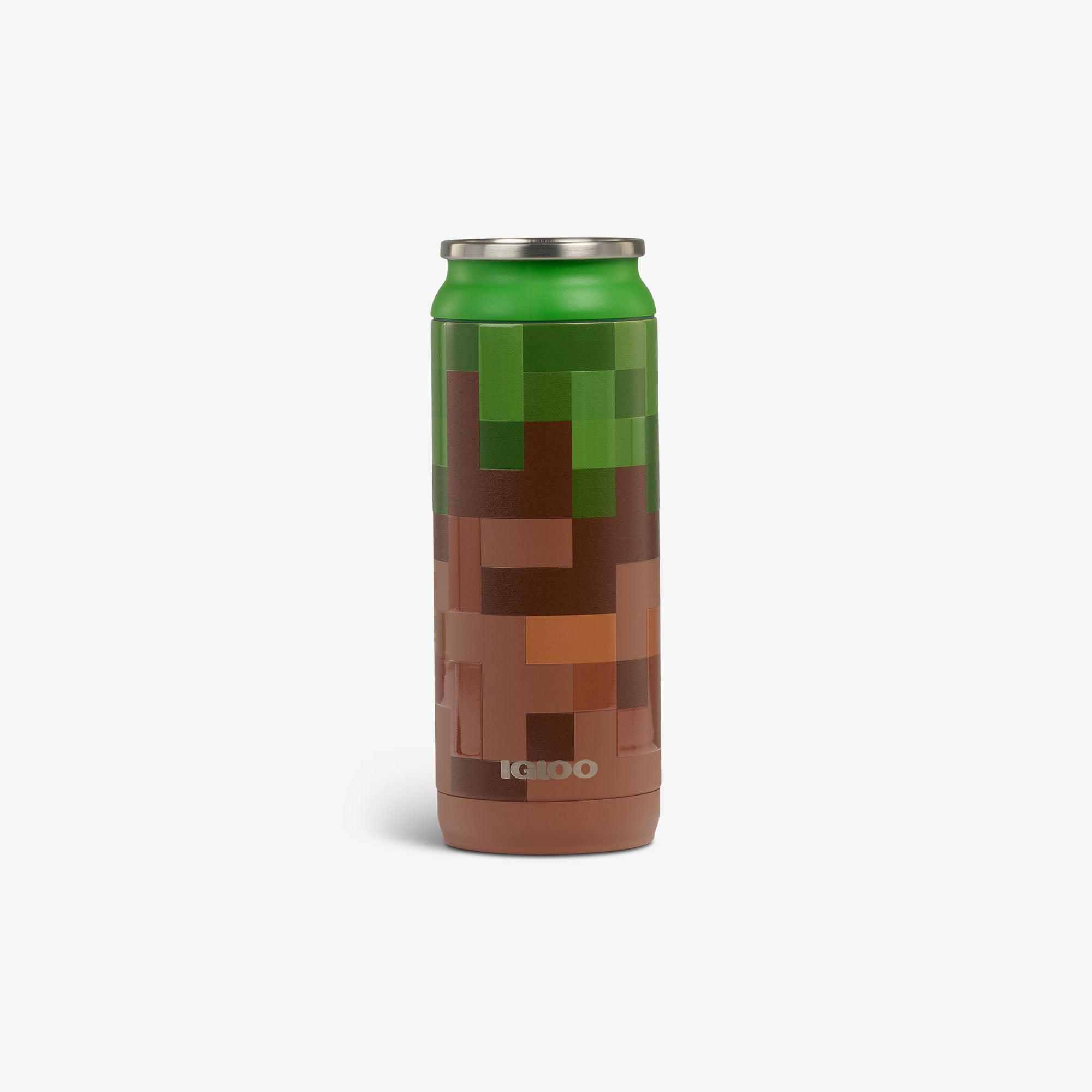 Copo térmico em formato de lata Minecraft Bloco de Grama de 16 oz